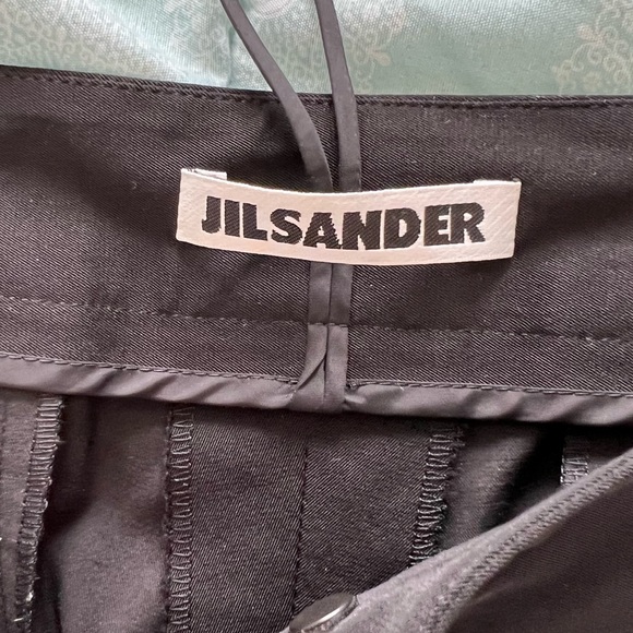 Jil Sander $795 Pleat Cuff Black All Season Casual Dress Pant Trousers Womens 36 - Picture 9 of 13